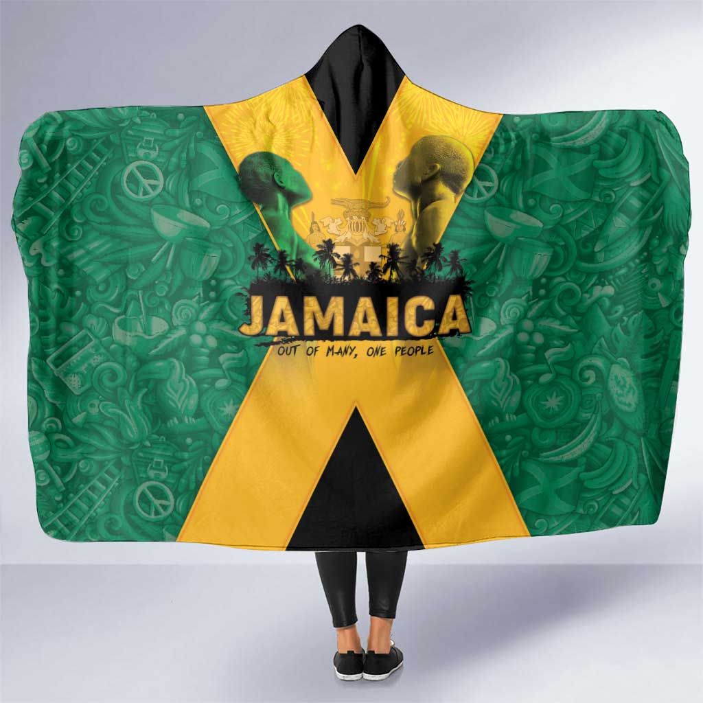 Jamaica Emancipation Day Hooded Blanket Wi Likkle But Wi Tallawah - Wonder Print Shop
