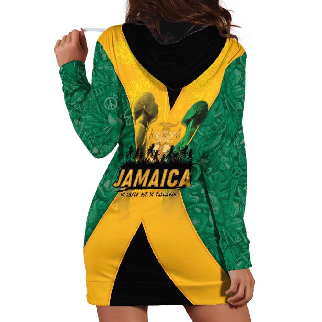 Jamaica Emancipation Day Hoodie Dress Wi Likkle But Wi Tallawah - Wonder Print Shop
