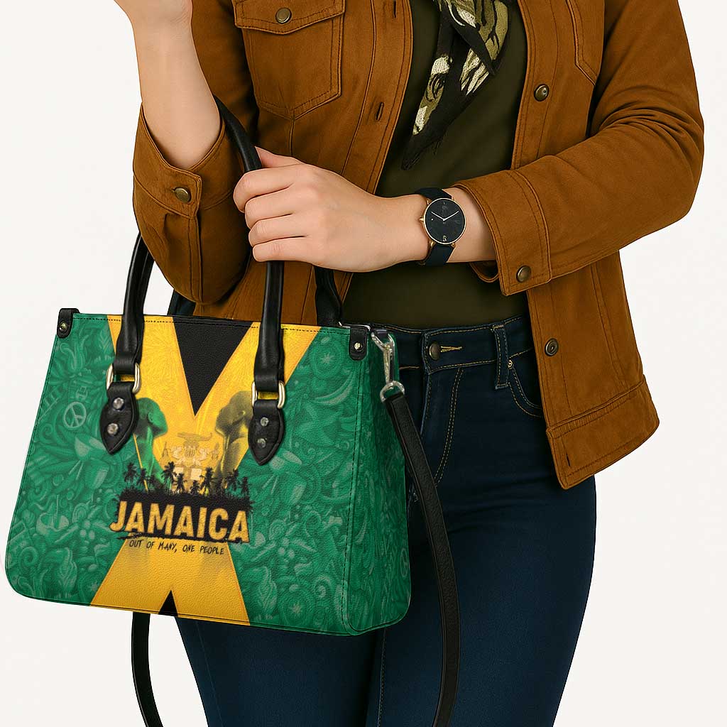 Jamaica Emancipation Day Leather Bag Wi Likkle But Wi Tallawah - Wonder Print Shop
