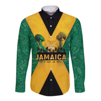 Jamaica Emancipation Day Long Sleeve Button Shirt Wi Likkle But Wi Tallawah - Wonder Print Shop