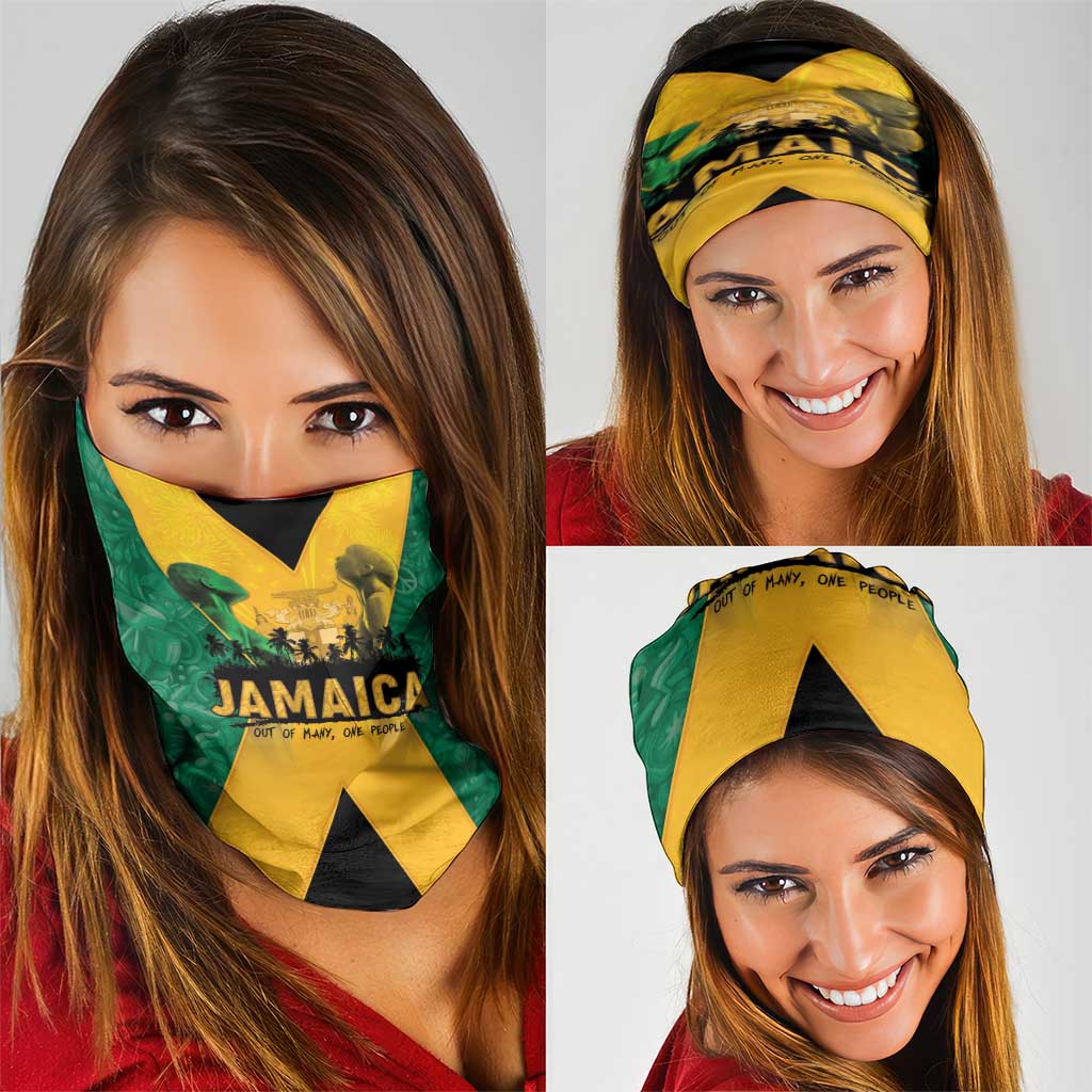 Jamaica Emancipation Day Neck Gaiter Wi Likkle But Wi Tallawah - Wonder Print Shop