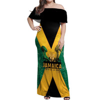 Jamaica Emancipation Day Off Shoulder Maxi Dress Wi Likkle But Wi Tallawah - Wonder Print Shop