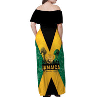 Jamaica Emancipation Day Off Shoulder Maxi Dress Wi Likkle But Wi Tallawah - Wonder Print Shop