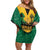 Jamaica Emancipation Day Off Shoulder Short Dress Wi Likkle But Wi Tallawah - Wonder Print Shop