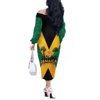 Jamaica Emancipation Day Off The Shoulder Long Sleeve Dress Wi Likkle But Wi Tallawah - Wonder Print Shop