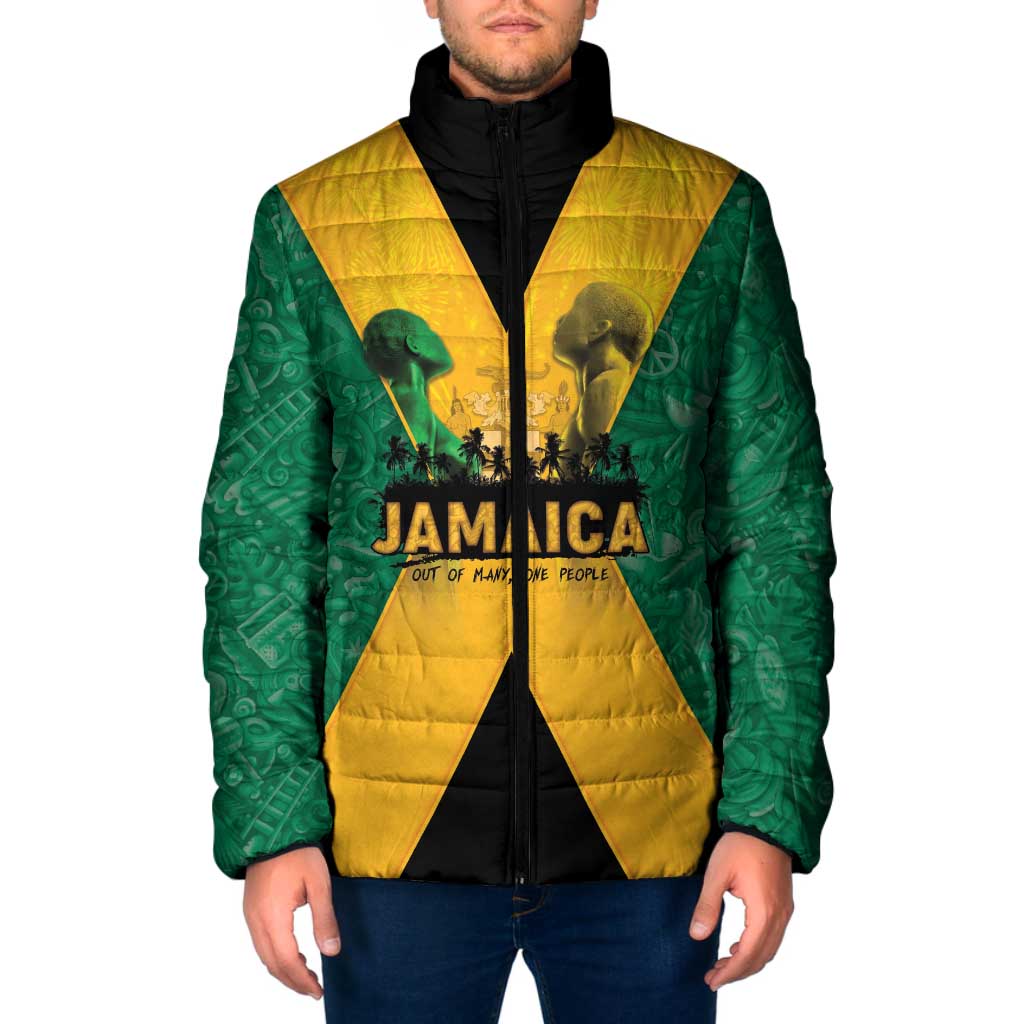 Jamaica Emancipation Day Padded Jacket Wi Likkle But Wi Tallawah - Wonder Print Shop