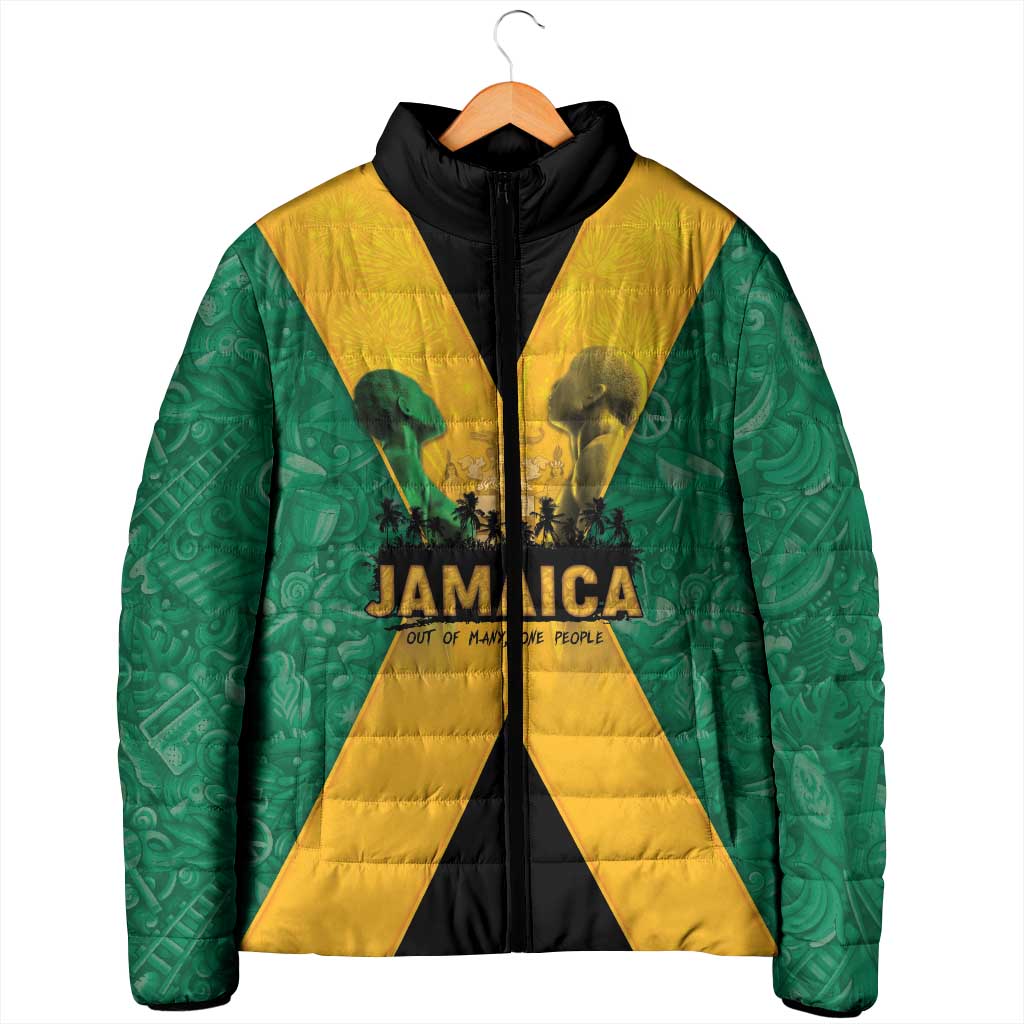 Jamaica Emancipation Day Padded Jacket Wi Likkle But Wi Tallawah - Wonder Print Shop