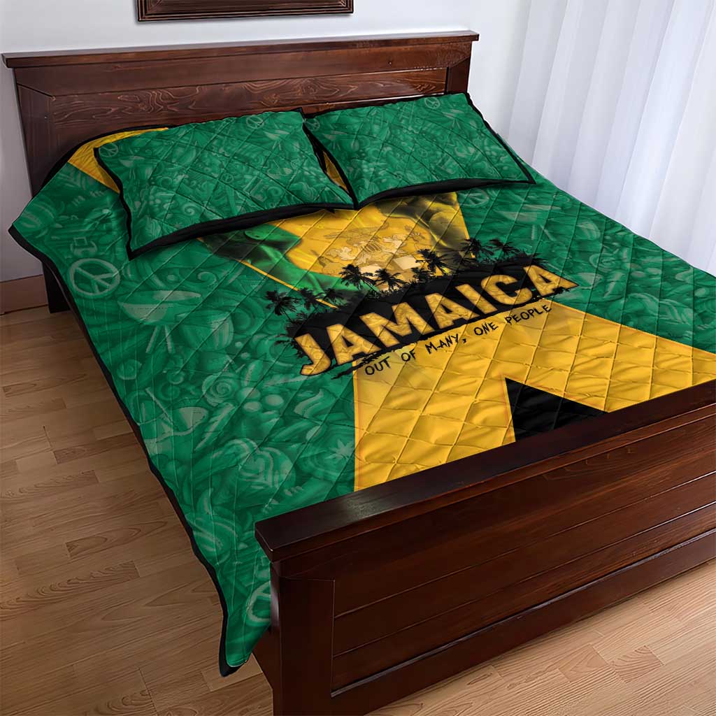Jamaica Emancipation Day Quilt Bed Set Wi Likkle But Wi Tallawah - Wonder Print Shop