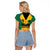 Jamaica Emancipation Day Raglan Cropped T Shirt Wi Likkle But Wi Tallawah - Wonder Print Shop