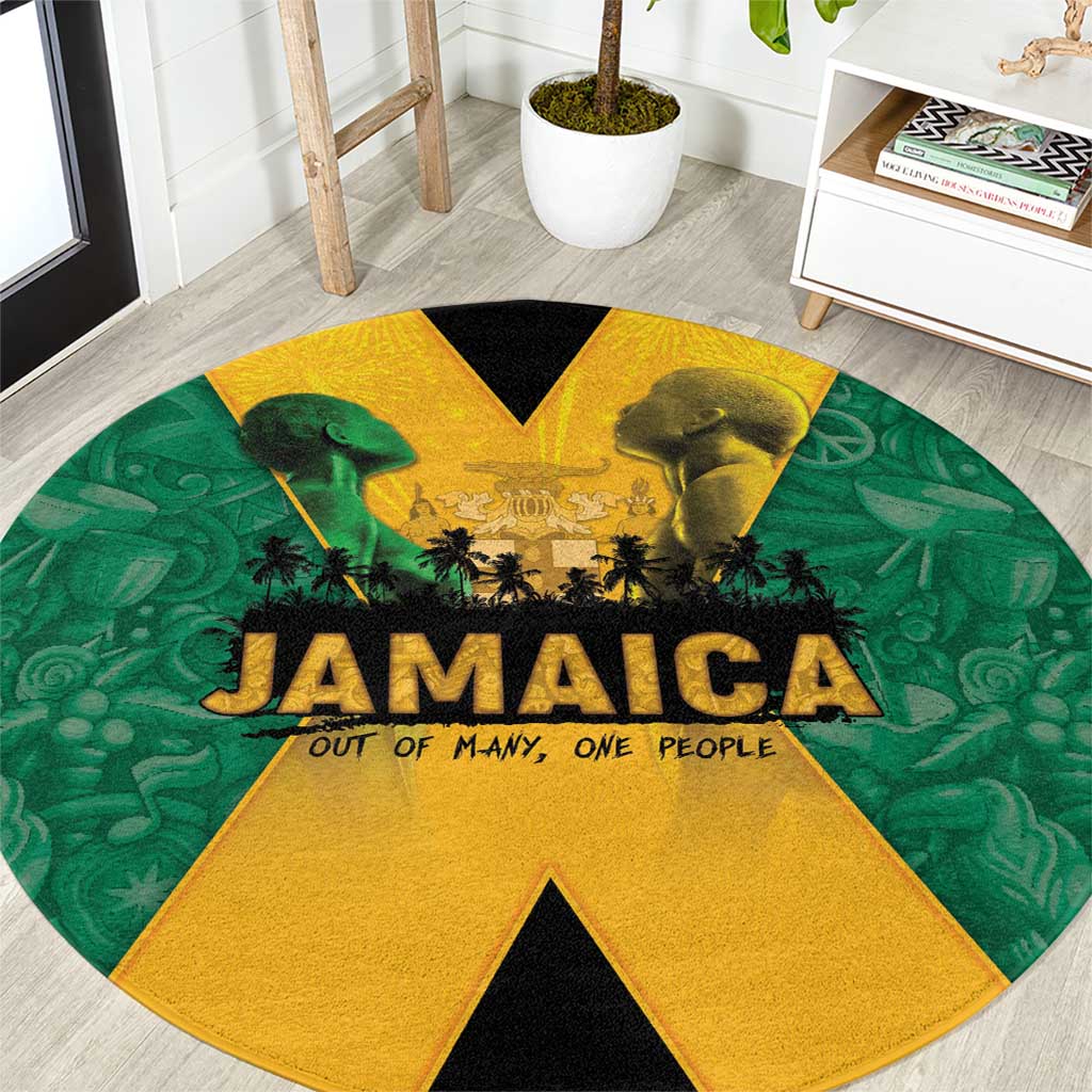 Jamaica Emancipation Day Round Carpet Wi Likkle But Wi Tallawah - Wonder Print Shop