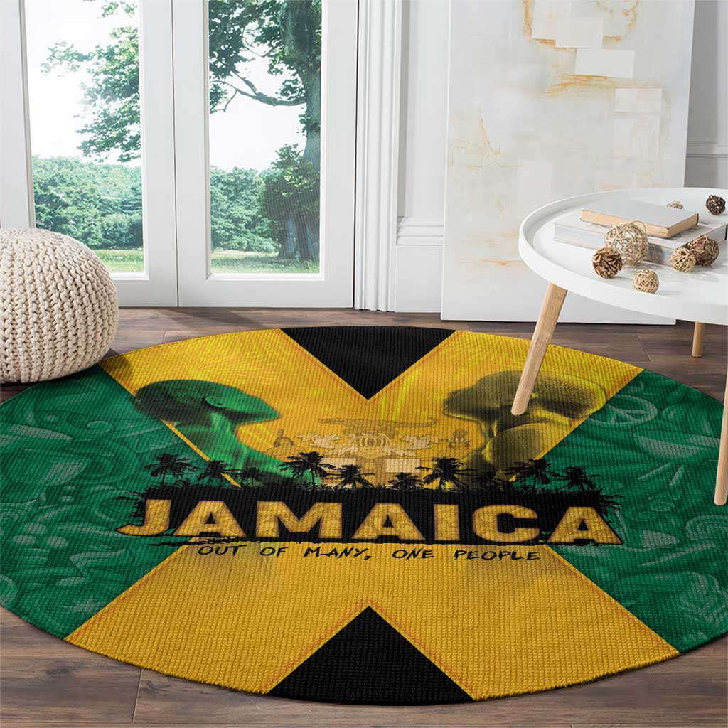 Jamaica Emancipation Day Round Carpet Wi Likkle But Wi Tallawah - Wonder Print Shop