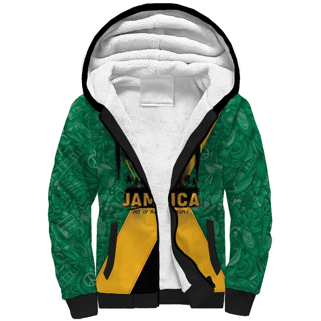 Jamaica Emancipation Day Sherpa Hoodie Wi Likkle But Wi Tallawah - Wonder Print Shop