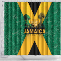 Jamaica Emancipation Day Shower Curtain Wi Likkle But Wi Tallawah - Wonder Print Shop