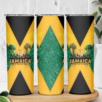 Jamaica Emancipation Day Skinny Tumbler Wi Likkle But Wi Tallawah - Wonder Print Shop