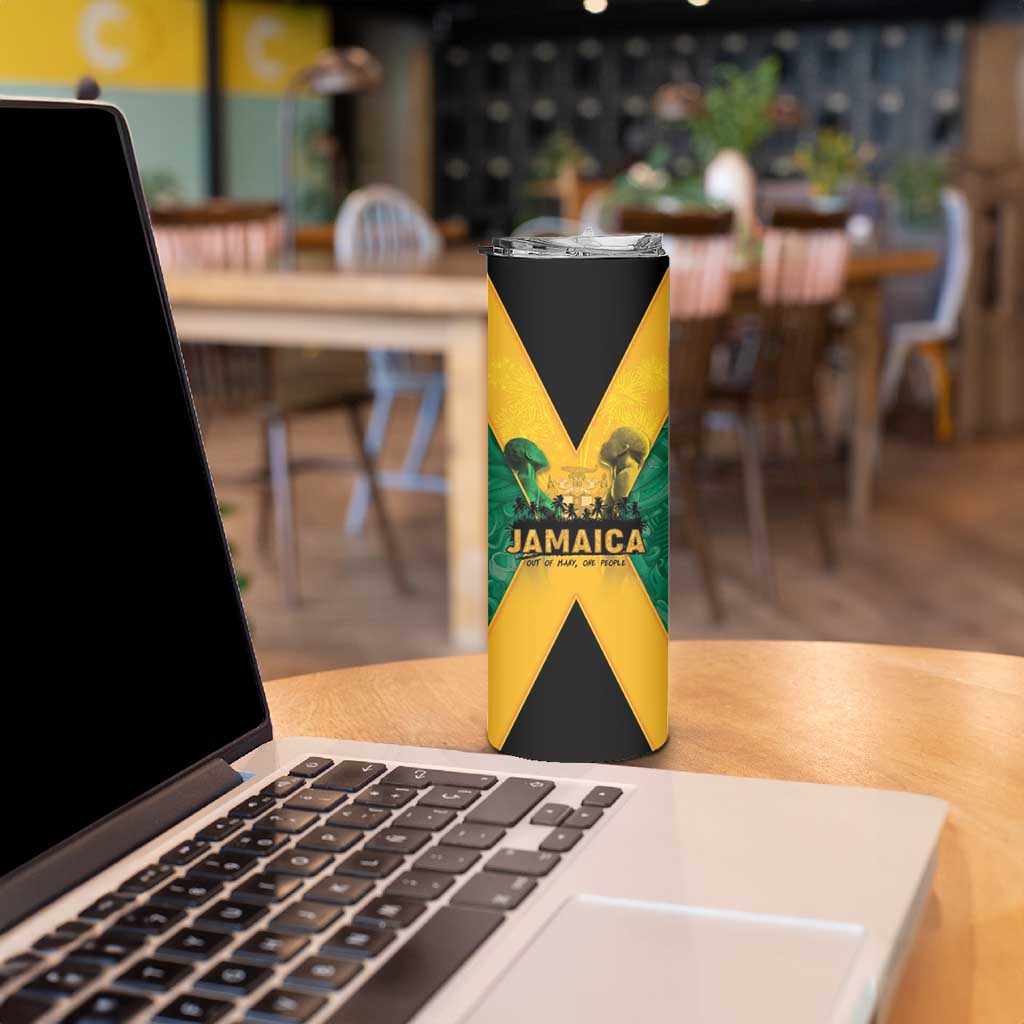 Jamaica Emancipation Day Skinny Tumbler Wi Likkle But Wi Tallawah - Wonder Print Shop