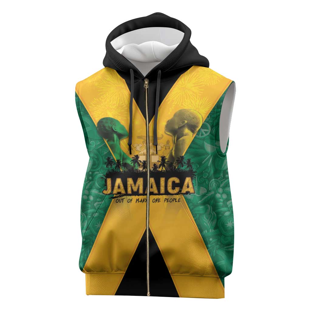 Jamaica Emancipation Day Sleeveless Zip Hoodie Wi Likkle But Wi Tallawah - Wonder Print Shop