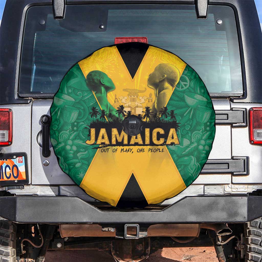 Jamaica Emancipation Day Spare Tire Cover Wi Likkle But Wi Tallawah - Wonder Print Shop