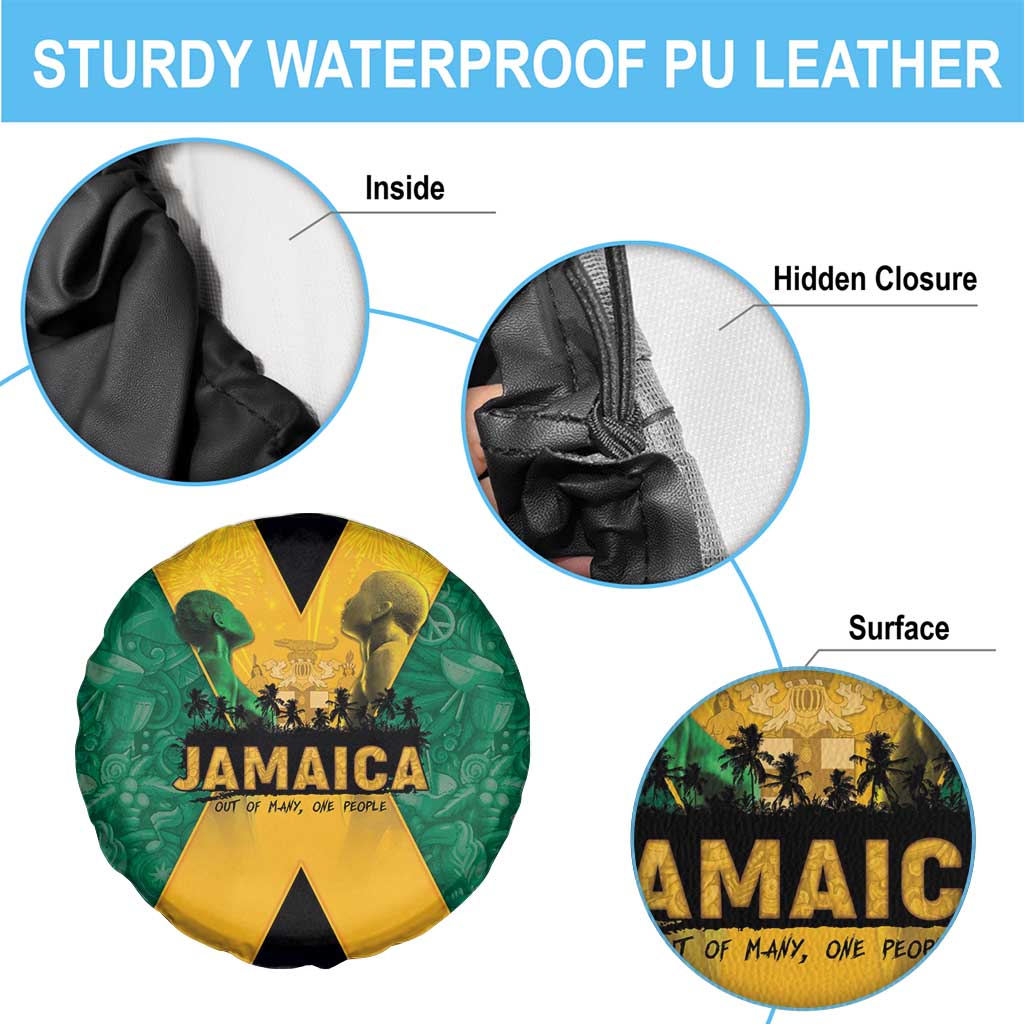Jamaica Emancipation Day Spare Tire Cover Wi Likkle But Wi Tallawah - Wonder Print Shop