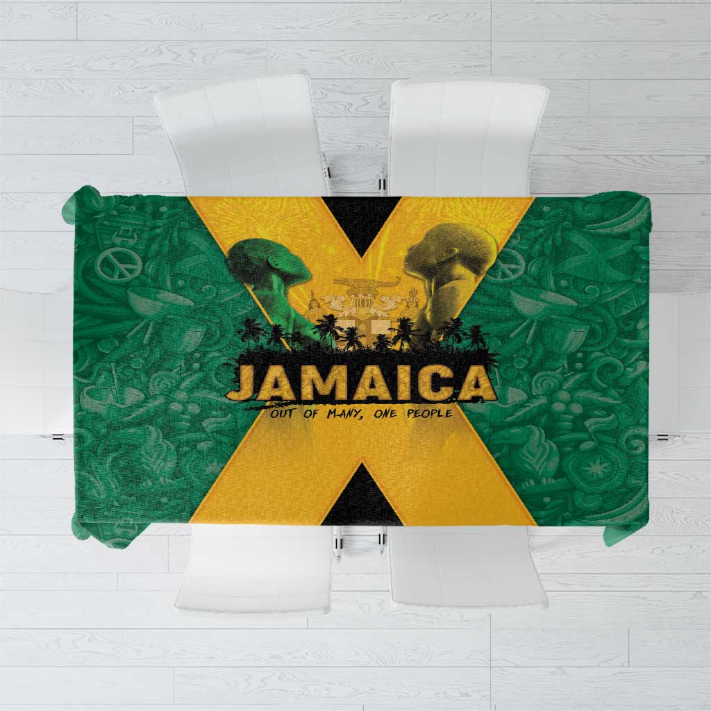 Jamaica Emancipation Day Tablecloth Wi Likkle But Wi Tallawah - Wonder Print Shop
