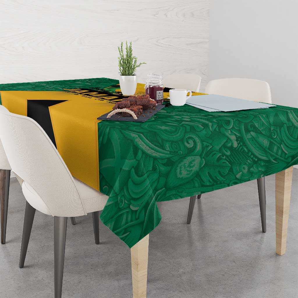 Jamaica Emancipation Day Tablecloth Wi Likkle But Wi Tallawah - Wonder Print Shop