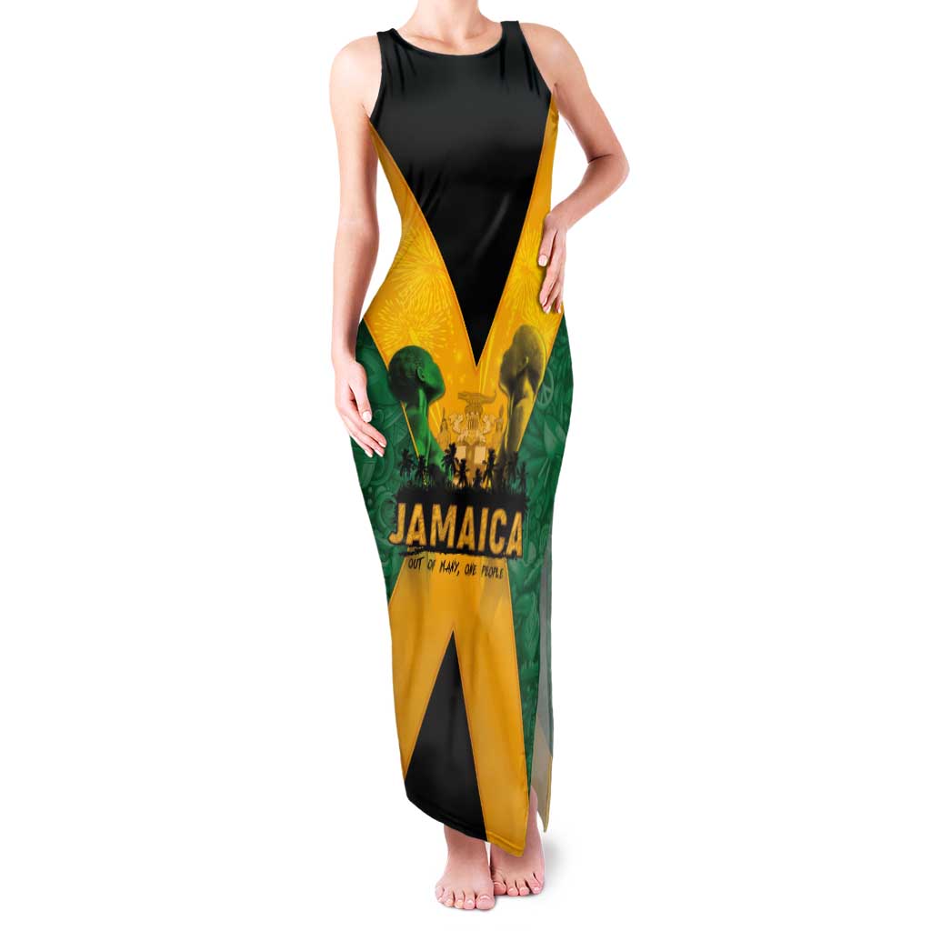 Jamaica Emancipation Day Tank Maxi Dress Wi Likkle But Wi Tallawah - Wonder Print Shop