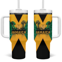 Jamaica Emancipation Day Tumbler With Handle Wi Likkle But Wi Tallawah - Wonder Print Shop