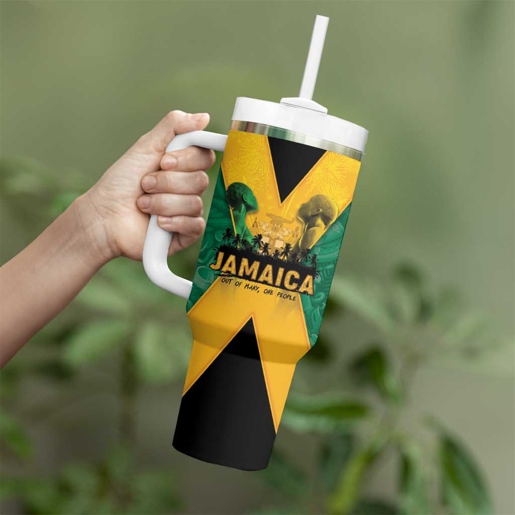 Jamaica Emancipation Day Tumbler With Handle Wi Likkle But Wi Tallawah - Wonder Print Shop