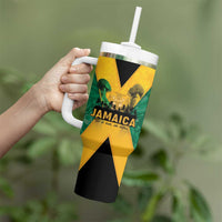 Jamaica Emancipation Day Tumbler With Handle Wi Likkle But Wi Tallawah - Wonder Print Shop