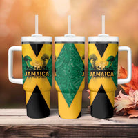 Jamaica Emancipation Day Tumbler With Handle Wi Likkle But Wi Tallawah - Wonder Print Shop