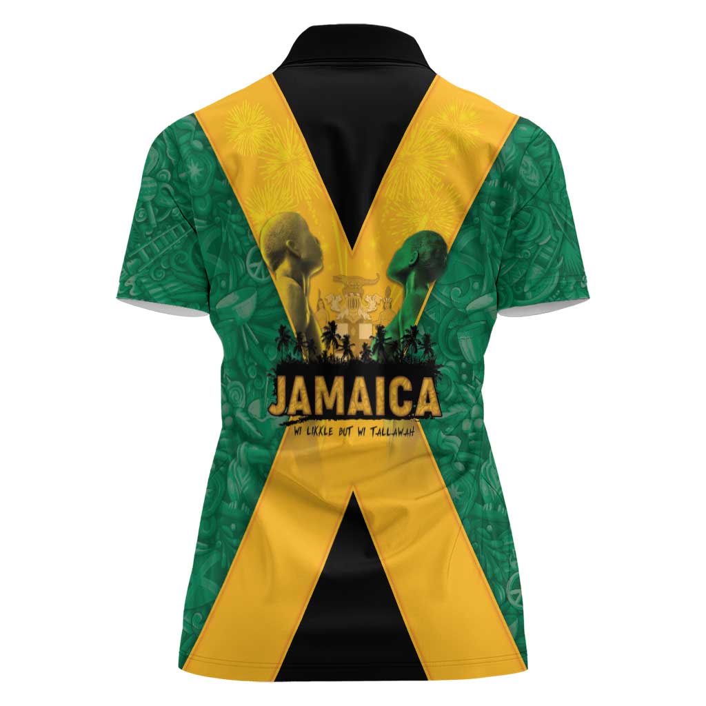 Jamaica Emancipation Day Women Polo Shirt Wi Likkle But Wi Tallawah - Wonder Print Shop