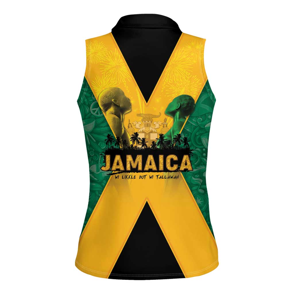 Jamaica Emancipation Day Women Sleeveless Polo Shirt Wi Likkle But Wi Tallawah - Wonder Print Shop