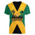 Jamaica Emancipation Day Women V-Neck T-Shirt Wi Likkle But Wi Tallawah - Wonder Print Shop