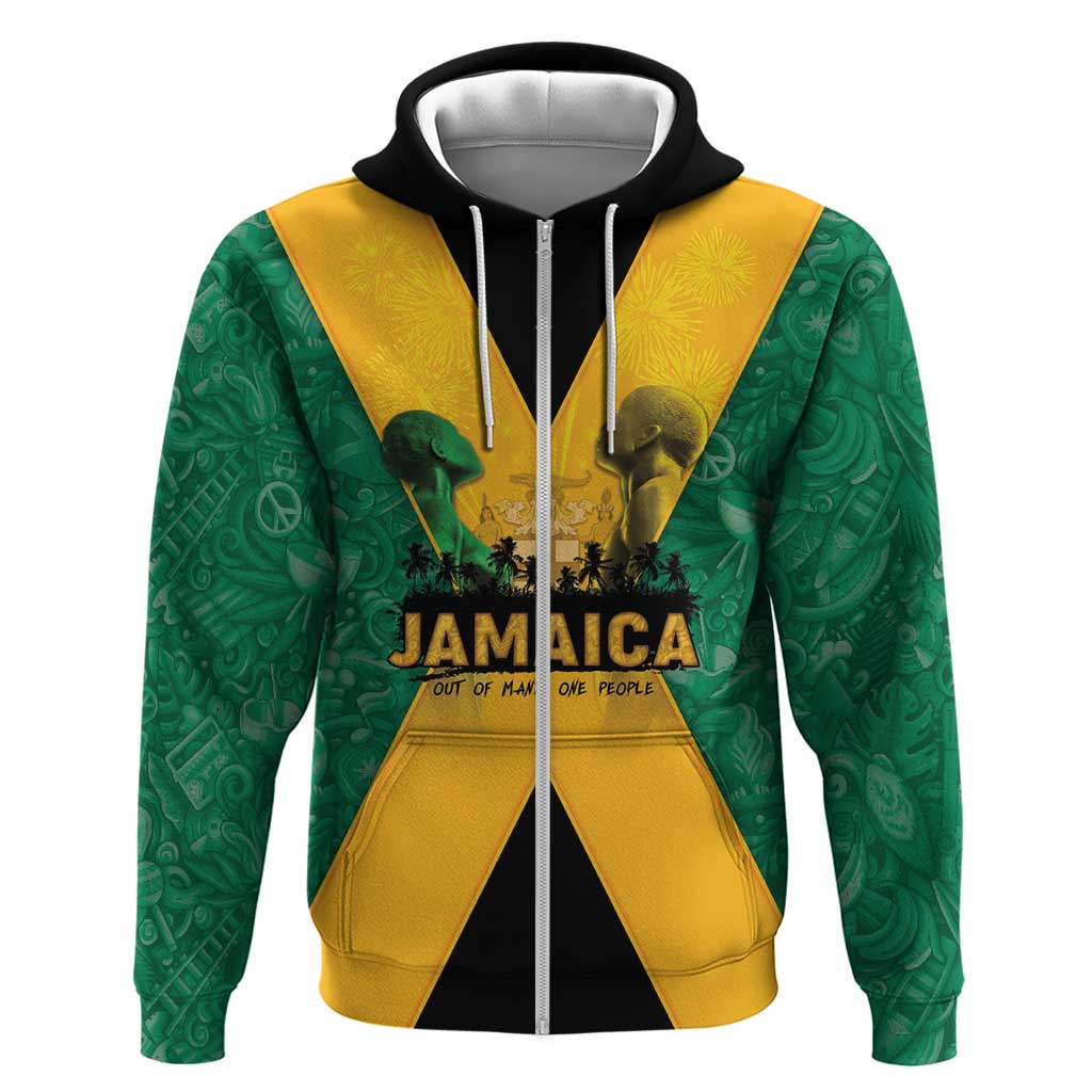 Jamaica Emancipation Day Zip Hoodie Wi Likkle But Wi Tallawah - Wonder Print Shop