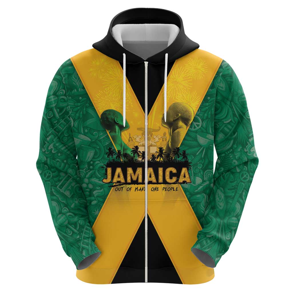 Jamaica Emancipation Day Zip Hoodie Wi Likkle But Wi Tallawah - Wonder Print Shop