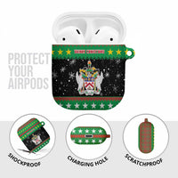 Saint Kitts And Nevis Christmas AirPods Case Coat Of Arms Xmas Vibe - Wonder Print Shop