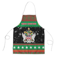 Saint Kitts And Nevis Christmas Apron Coat Of Arms Xmas Vibe - Wonder Print Shop