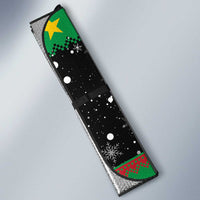 Saint Kitts And Nevis Christmas Auto Sun Shade Coat Of Arms Xmas Vibe - Wonder Print Shop