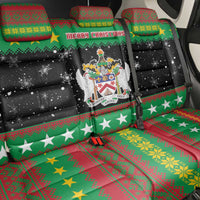 Saint Kitts And Nevis Christmas Back Car Seat Cover Coat Of Arms Xmas Vibe - Wonder Print Shop