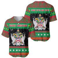 Saint Kitts And Nevis Christmas Baseball Jersey Coat Of Arms Xmas Vibe - Wonder Print Shop
