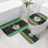 Saint Kitts And Nevis Christmas Bathroom Set Coat Of Arms Xmas Vibe - Wonder Print Shop