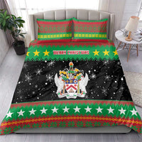 Saint Kitts And Nevis Christmas Bedding Set Coat Of Arms Xmas Vibe - Wonder Print Shop