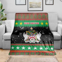 Saint Kitts And Nevis Christmas Blanket Coat Of Arms Xmas Vibe - Wonder Print Shop