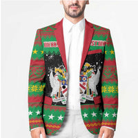 Saint Kitts And Nevis Christmas Blazer Coat Of Arms Xmas Vibe - Wonder Print Shop