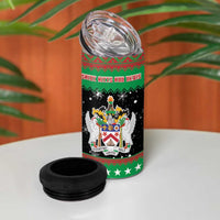 Saint Kitts And Nevis Christmas 4 in 1 Can Cooler Tumbler Coat Of Arms Xmas Vibe - Wonder Print Shop