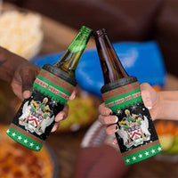 Saint Kitts And Nevis Christmas 4 in 1 Can Cooler Tumbler Coat Of Arms Xmas Vibe - Wonder Print Shop