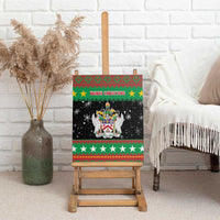 Saint Kitts And Nevis Christmas Canvas Wall Art Coat Of Arms Xmas Vibe - Wonder Print Shop