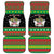 Saint Kitts And Nevis Christmas Car Mats Coat Of Arms Xmas Vibe - Wonder Print Shop