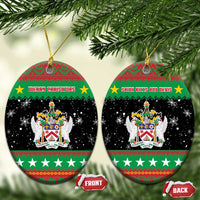 Saint Kitts And Nevis Christmas Ceramic Ornament Coat Of Arms Xmas Vibe - Wonder Print Shop