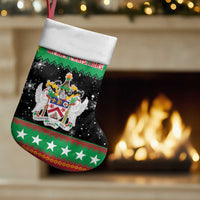 Saint Kitts And Nevis Christmas Stocking Coat Of Arms Xmas Vibe - Wonder Print Shop