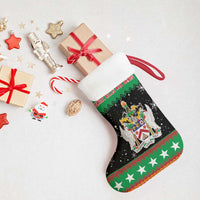 Saint Kitts And Nevis Christmas Stocking Coat Of Arms Xmas Vibe - Wonder Print Shop